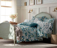 Tracy & Co Embroidered Pillow Cover - Garden Party Blue