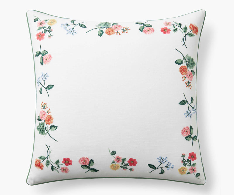 Tracy & Co Embroidered Pillow Cover - Dahlia