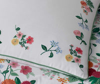 Tracy & Co Embroidered Pillow Cover - Dahlia