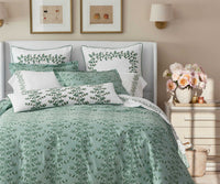Tracy & Co Embroidered Lumbar Pillow Cover - Climbing Vines White