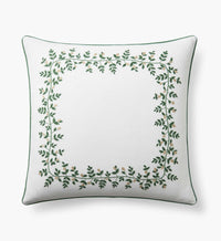 Tracy & Co Embroidered Pillow Cover - Climbing Vines White