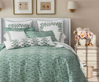Tracy & Co Embroidered Pillow Cover - Climbing Vines White