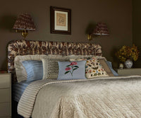 Tracy & Co Curio Garden Embroidered Pillow - White