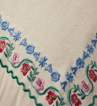 Tracy & Co Delphine Border Embroidered Pillow - Cream