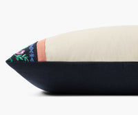 Tracy & Co Delphine Stripe Embroidered Lumbar Pillow - Multi