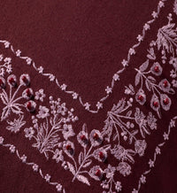 Tracy & Co Estee Border Embroidered Pillow - Mulberry