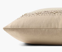 Tracy & Co Estee Border Embroidered Pillow - Cream