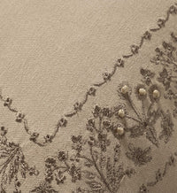 Tracy & Co Estee Border Embroidered Pillow - Cream