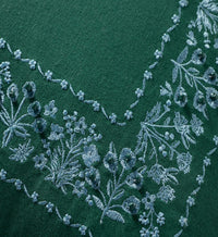 Tracy & Co Estee Border Embroidered Pillow - Hunter