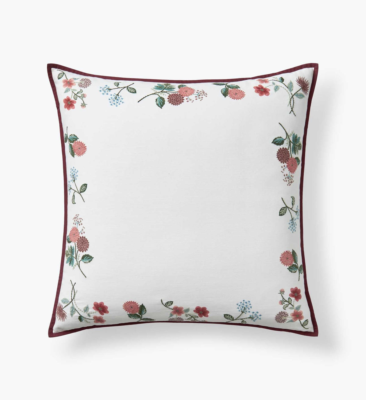 Tracy & Co Embroidered Pillow Cover - Dahlia Ivory