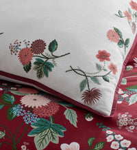 Tracy & Co Embroidered Pillow Cover - Dahlia Ivory