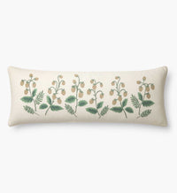 Tracy & Co Embroidered Lumbar Pillow Cover - Strawberry Fields