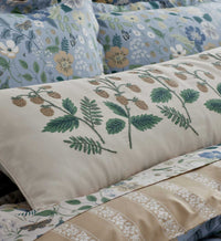 Tracy & Co Embroidered Lumbar Pillow Cover - Strawberry Fields