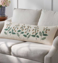 Tracy & Co Embroidered Lumbar Pillow Cover - Strawberry Fields