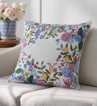 Tracy & Co Embroidered Pillow Cover - Garden Party Ivory