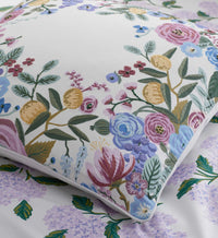 Tracy & Co Embroidered Pillow Cover - Garden Party Ivory