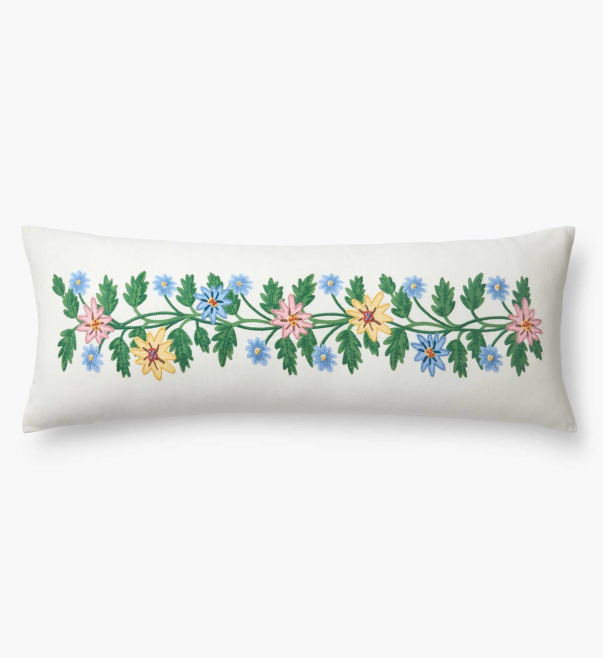 Tracy & Co Embroidered Lumbar Pillow Cover - Helena