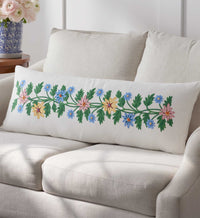 Tracy & Co Embroidered Lumbar Pillow Cover - Helena