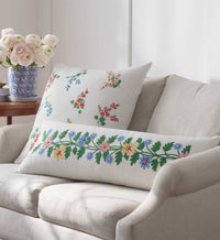Tracy & Co Embroidered Lumbar Pillow Cover - Helena