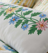 Tracy & Co Embroidered Lumbar Pillow Cover - Helena