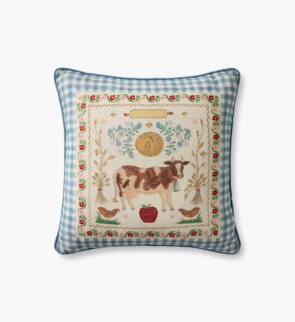 Tracy & Co Country Home Embroidered Pillow - Multi