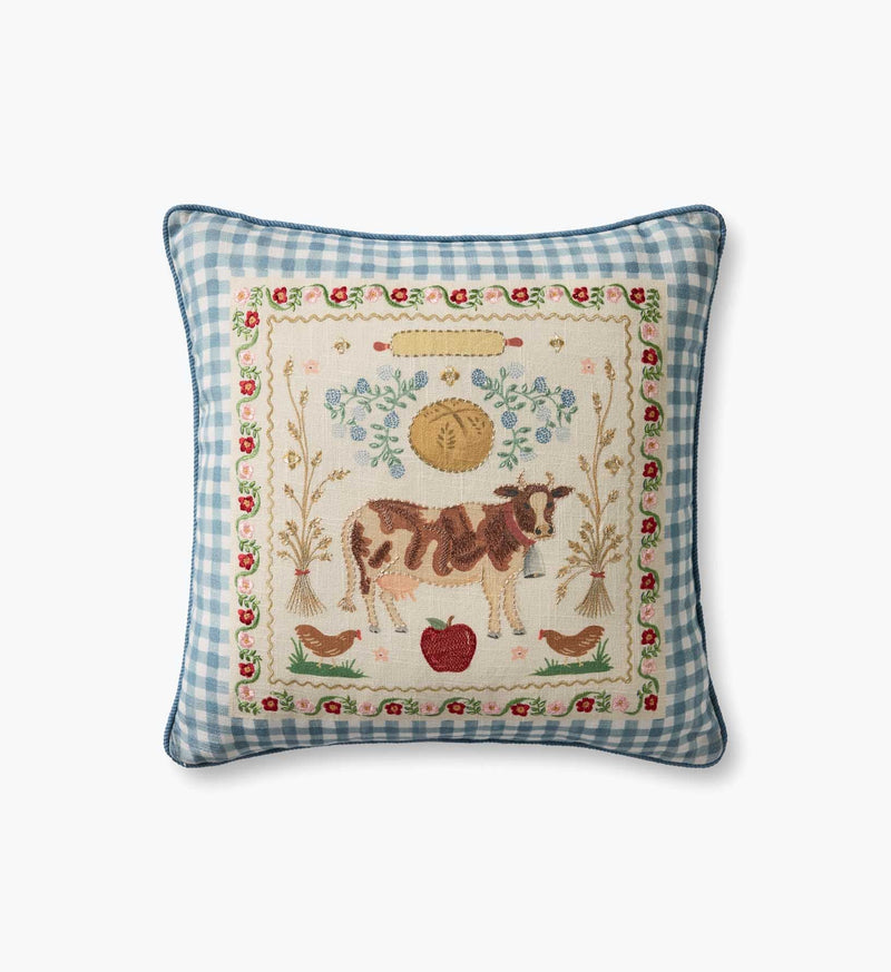 Tracy & Co Country Home Embroidered Pillow - Multi