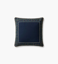 Tracy & Co Garden Vines Embroidered Pillow - Blue