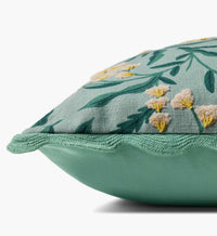Tracy & Co Lily of the Valley Embroidered Pillow - Light Green