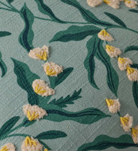 Tracy & Co Lily of the Valley Embroidered Pillow - Light Green