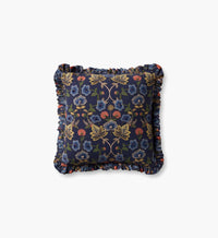Tracy & Co Maple Embroidered Pillow - Blue