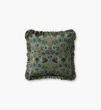 Tracy & Co Maple Embroidered Pillow - Green