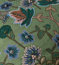 Tracy & Co Maple Embroidered Pillow - Green