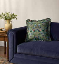 Tracy & Co Maple Embroidered Pillow - Green