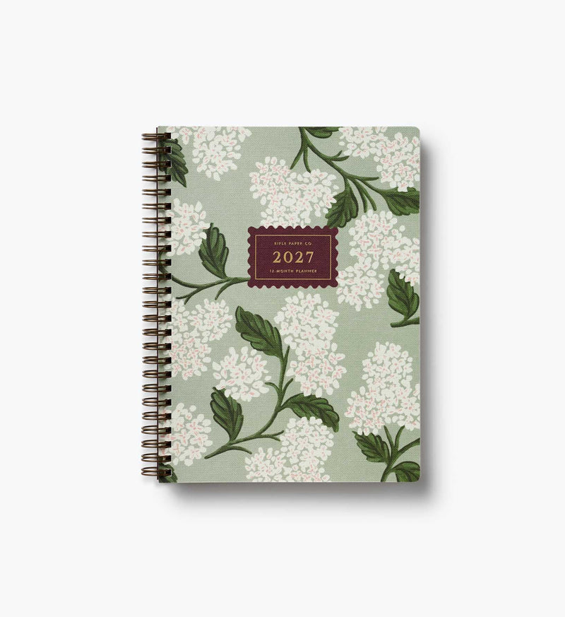 Tracy & Co 2027 12-Month Softcover Spiral Planner - Sage Hydrangea