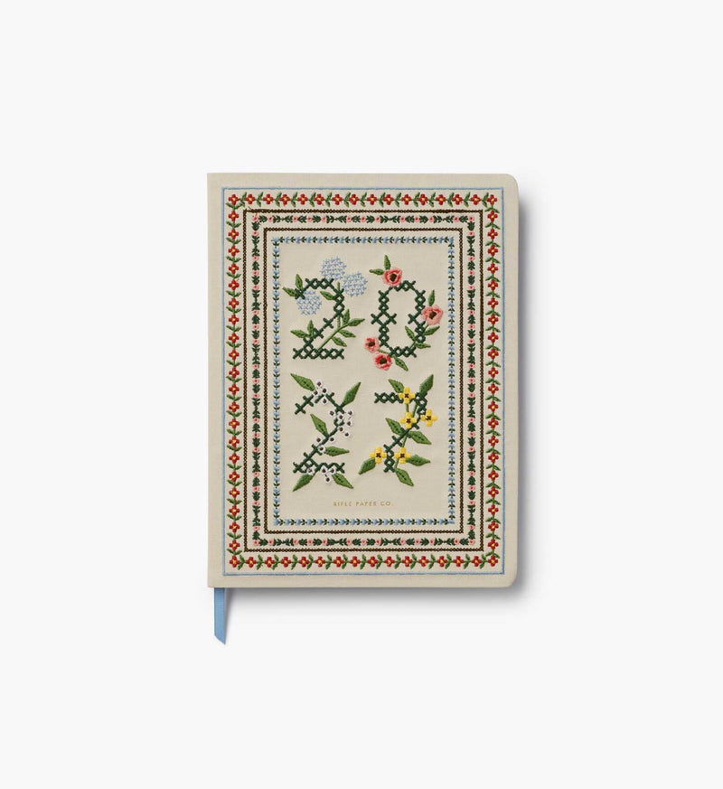 Tracy & Co 2027 12-Month Embroidered Bookbound Planner - Heritage Sampler