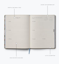 Tracy & Co 2027 12-Month Embroidered Bookbound Planner - Heritage Sampler
