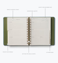Tracy & Co 2026-2027 17-Month Academic Covered Spiral Planner - Paisley