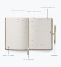 Tracy & Co 2027 12-Month Hardcover Planner with Pen - Paisley