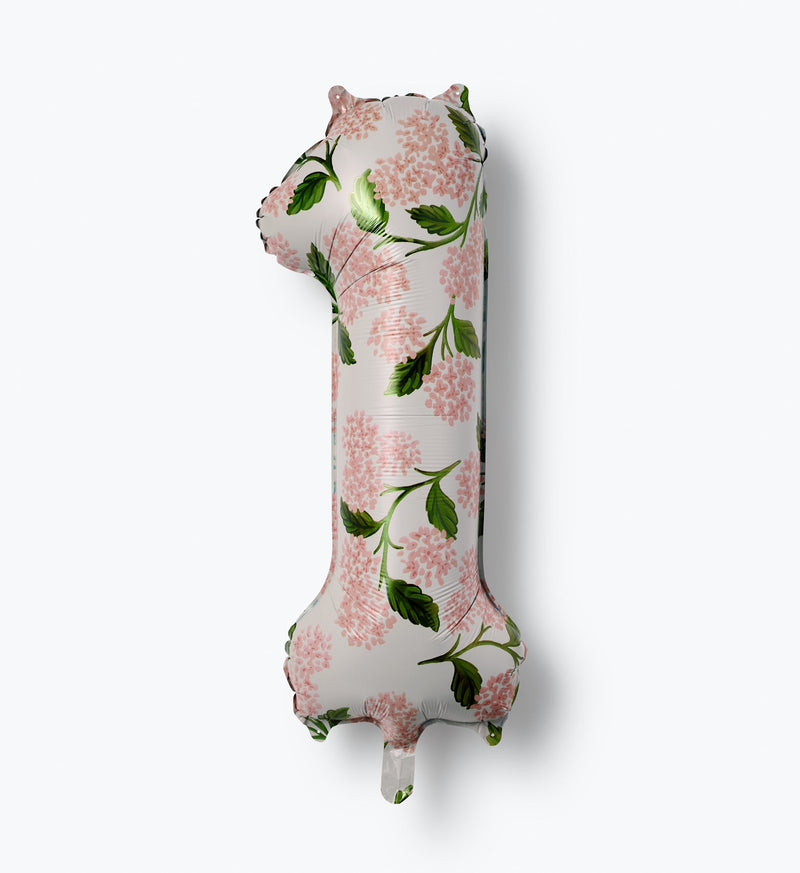 Tracy & Co Numbered Foil Balloon - Pink Hydrangea