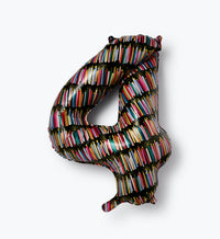 Tracy & Co Numbered Foil Balloon - Candles