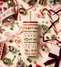 Tracy & Co 24 oz. Cold Cup - Holly Jolly