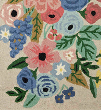 Tracy & Co Minnie Garden Party Wool-Hooked Rug - Cream