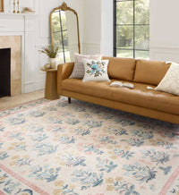 Tracy & Co Eden Mughal Rose Power Loomed Rug - Blush