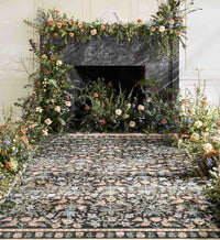 Tracy & Co Eden Mughal Garden Power Loomed Rug - Black