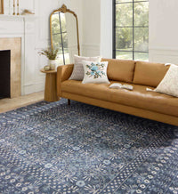 Tracy & Co Maison Rosette Power Loomed Rug - Blue