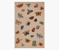Tracy & Co Highgrove Butterfly House Wool Hooked Rug - Blush