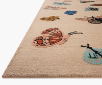 Tracy & Co Highgrove Butterfly House Wool Hooked Rug - Blush