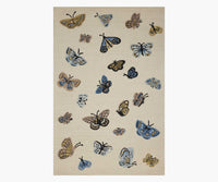 Tracy & Co Highgrove Butterfly House Wool Hooked Rug - Cream