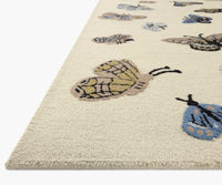 Tracy & Co Highgrove Butterfly House Wool Hooked Rug - Cream