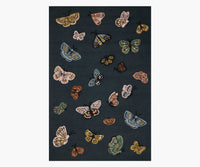 Tracy & Co Highgrove Butterfly House Wool Hooked Rug - Charcoal